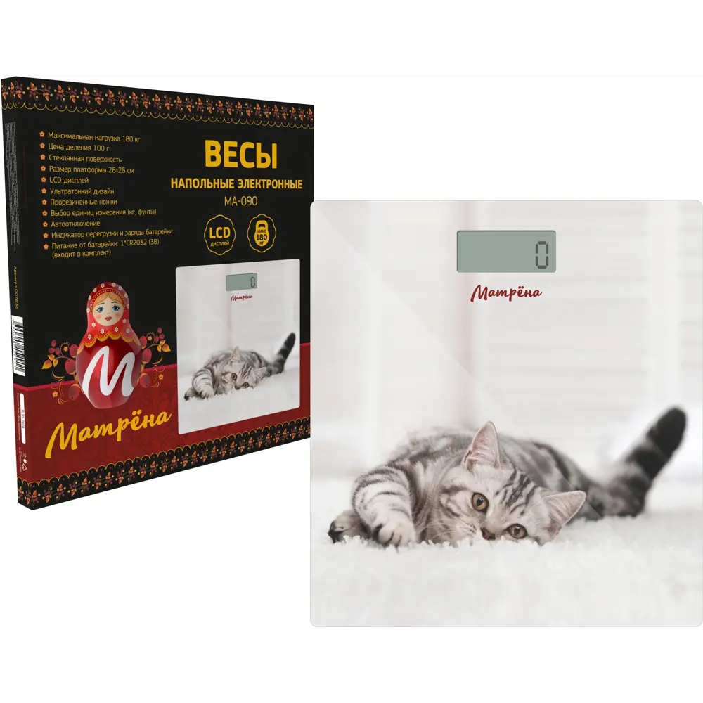 Фото Весы напольные электронные Homestar МА-090 кот до 180 кг Фото Весы напольные электронные Homestar МА-090 кот до 180 кг