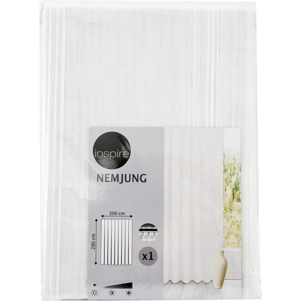 Фото 7 Тюль на ленте Nemjung 300x280 см цвет белый Фото 7 Тюль на ленте Nemjung 300x280 см цвет белый