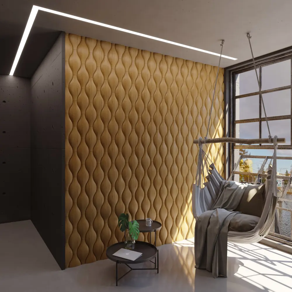 Фото 4 Гипсовая 3D панель в покрытии Деко Лайн ЛП208 200x400x45мм 0.16м² 3шт, цена за упаковку Фото 4 Гипсовая 3D панель в покрытии Деко Лайн ЛП208 200x400x45мм 0.16м² 3шт, цена за упаковку