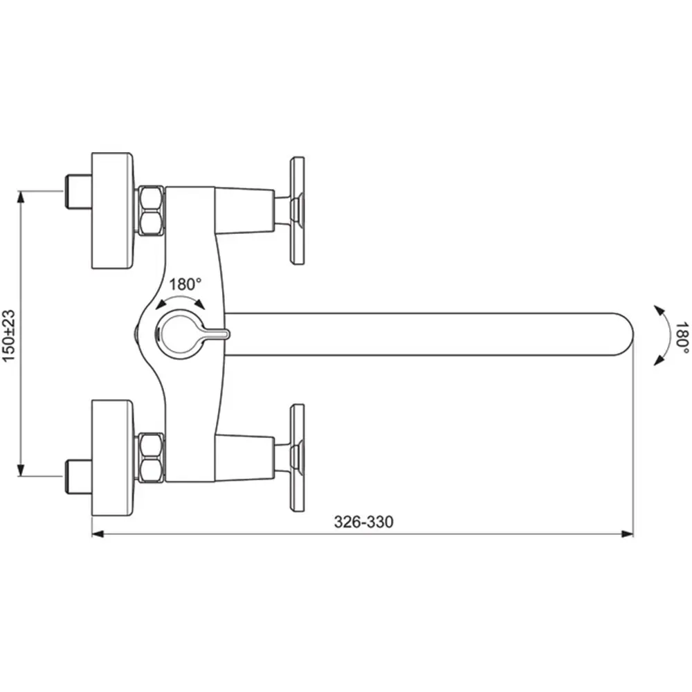 Фото 2 Смеситель для ванны Vidima Art BA329AA, цвет хром Фото 2 Смеситель для ванны Vidima Art BA329AA, цвет хром