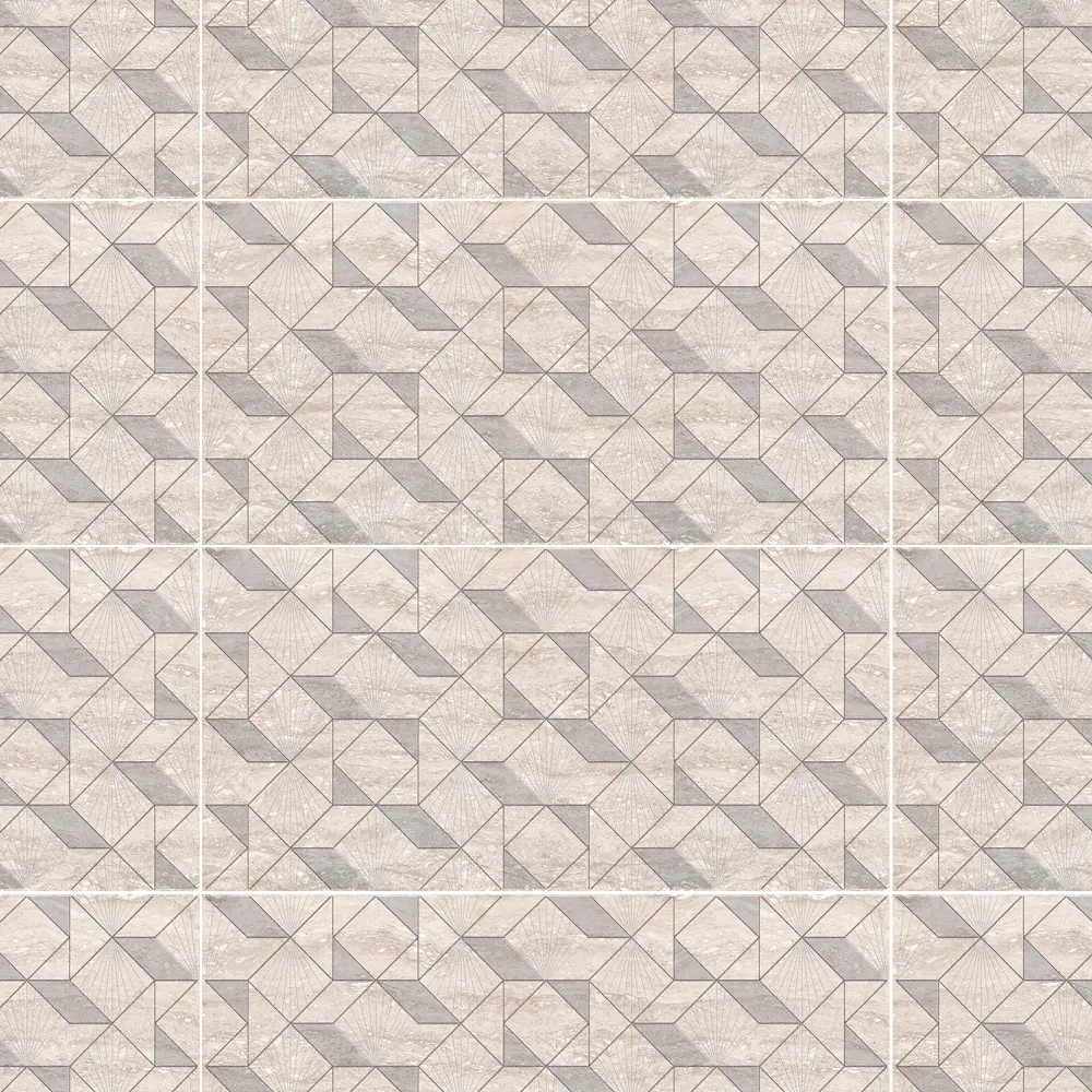 Фото 4 Декор настенный Azori Ascoli Diamond 31.5x63 см матовый камень цвет серый/серебристый