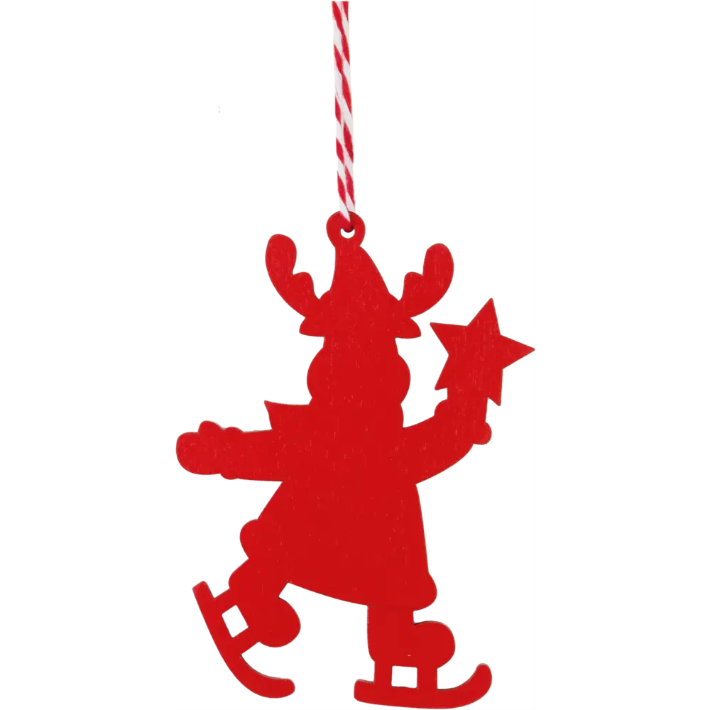 Фото 2 Украшение ёлочное «Олень» 12 см дерево Фото 2 Украшение ёлочное «Олень» 12 см дерево
