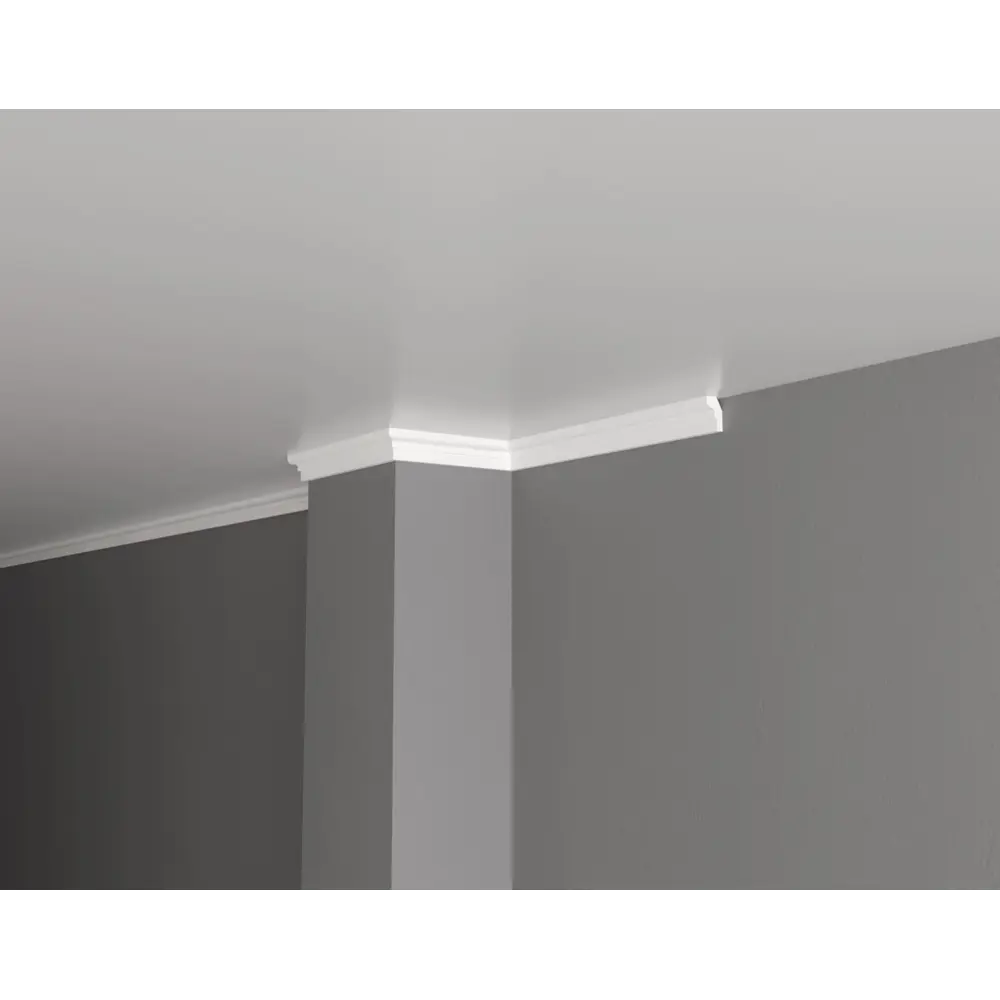 Фото 2 Плинтус потолочный дюропласт ударопрочный под покраску Decor-Dizayn DD34 белый 1.5x2.5x200 см Фото 2 Плинтус потолочный дюропласт ударопрочный под покраску Decor-Dizayn DD34 белый 1.5x2.5x200 см