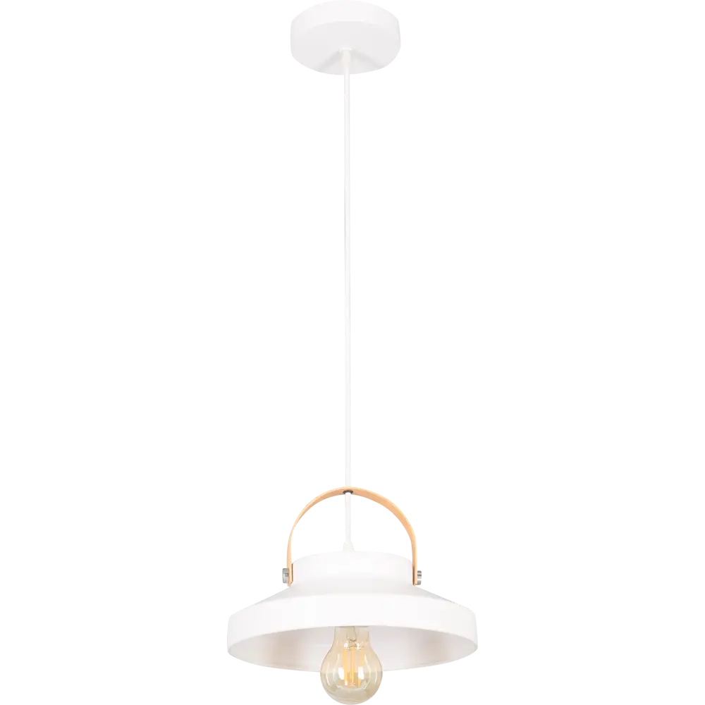 Фото Подвесной светильник Toplight Wendi, 1 лампа, 7 м², цвет белый/дерево Фото Подвесной светильник Toplight Wendi, 1 лампа, 7 м², цвет белый/дерево