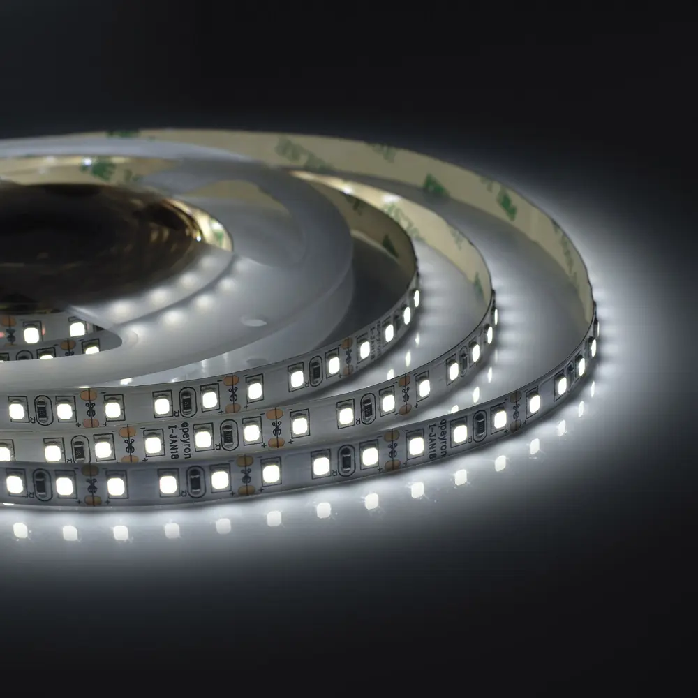 Фото 6 Светодиодная лента SMD 3528 120 диод/9.6 Вт/м 12 В 8 мм IP20 холодный белый свет Фото 6 Светодиодная лента SMD 3528 120 диод/9.6 Вт/м 12 В 8 мм IP20 холодный белый свет