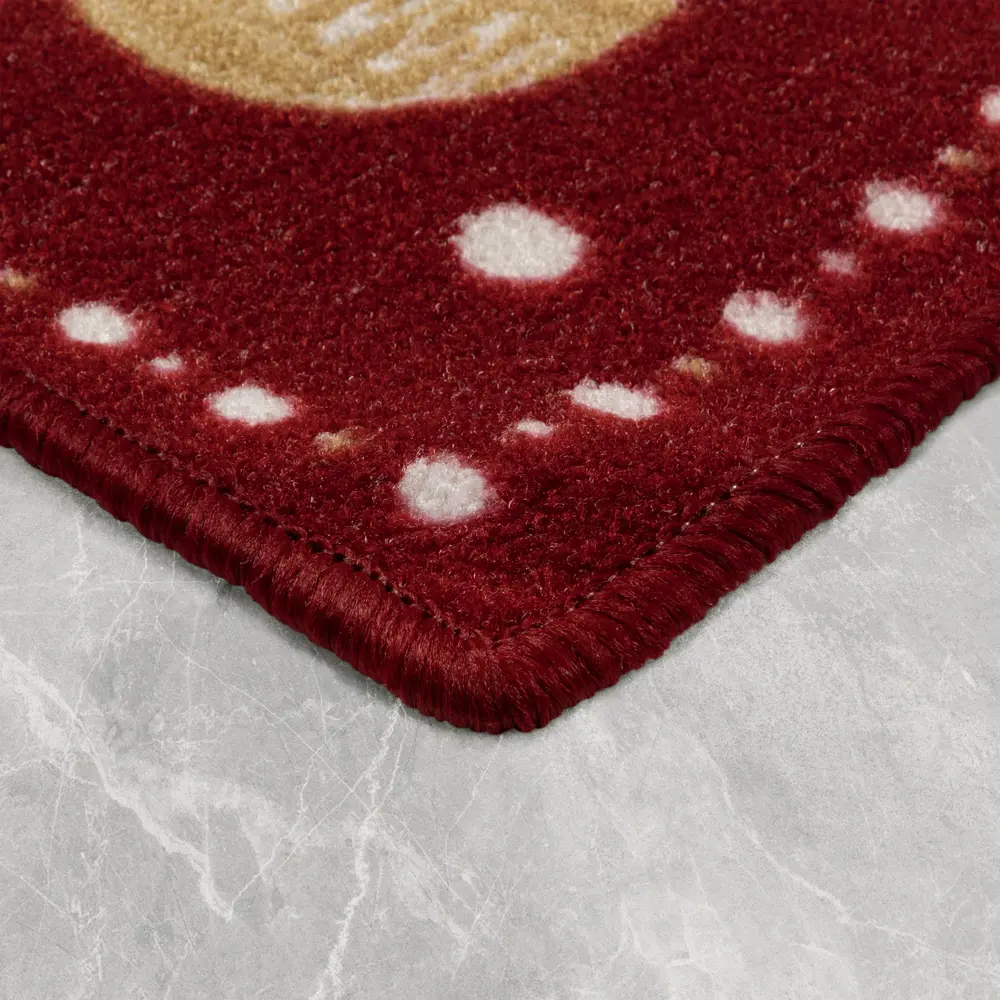 Фото 2 Коврик Пряники 40x60 см полиамид цвет красный Фото 2 Коврик Пряники 40x60 см полиамид цвет красный