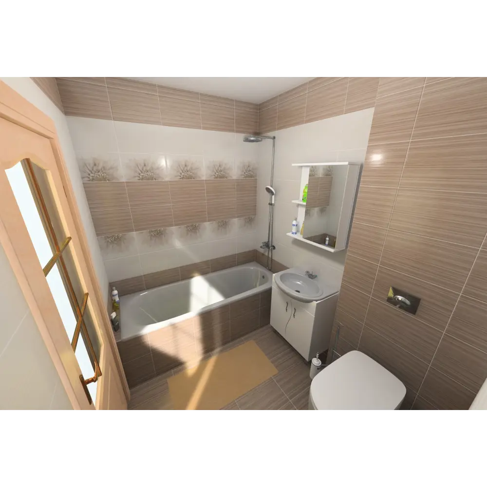 Фото 5 Плитка настенная Golden Tile Зебрано 25x40 см 1.6 м² цвет коричневый Фото 5 Плитка настенная Golden Tile Зебрано 25x40 см 1.6 м² цвет коричневый