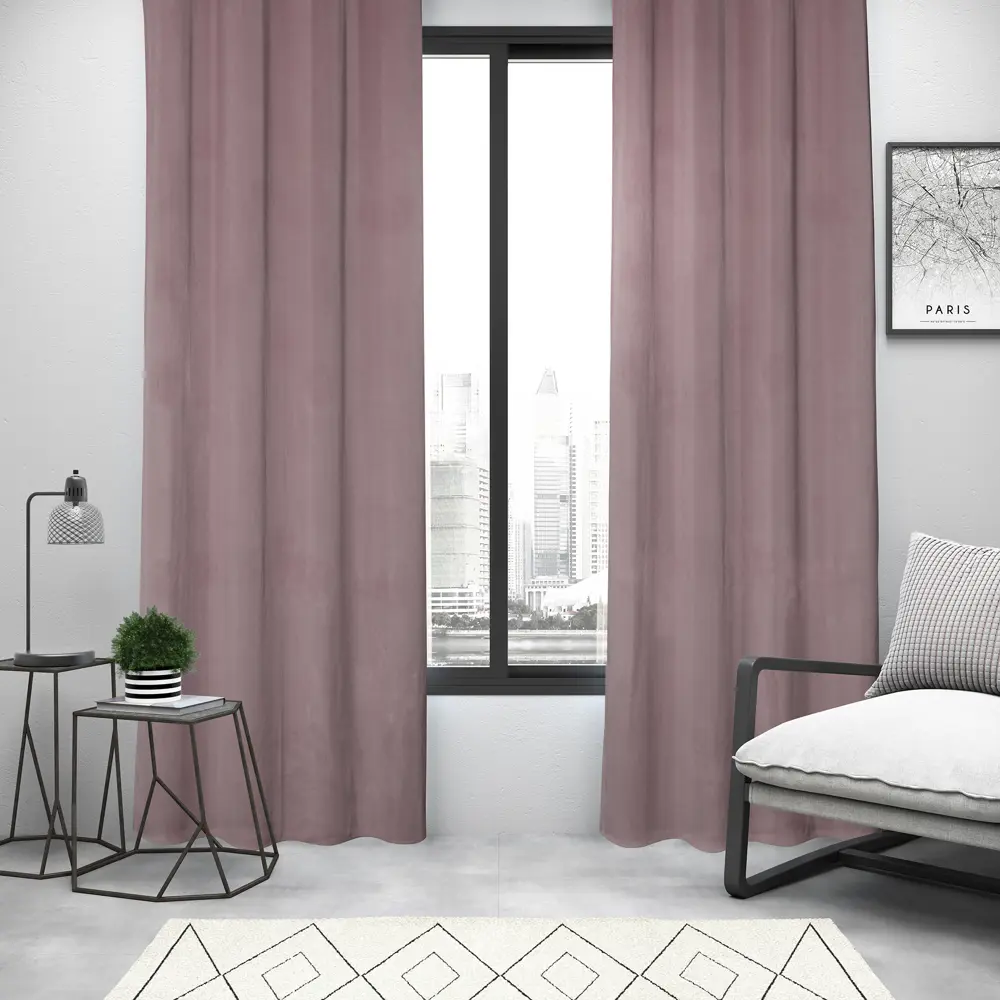Фото 6 Штора на ленте Inspire Enaelle 200x280 см цвет сиреневый Santal 4 Фото 6 Штора на ленте Inspire Enaelle 200x280 см цвет сиреневый Santal 4