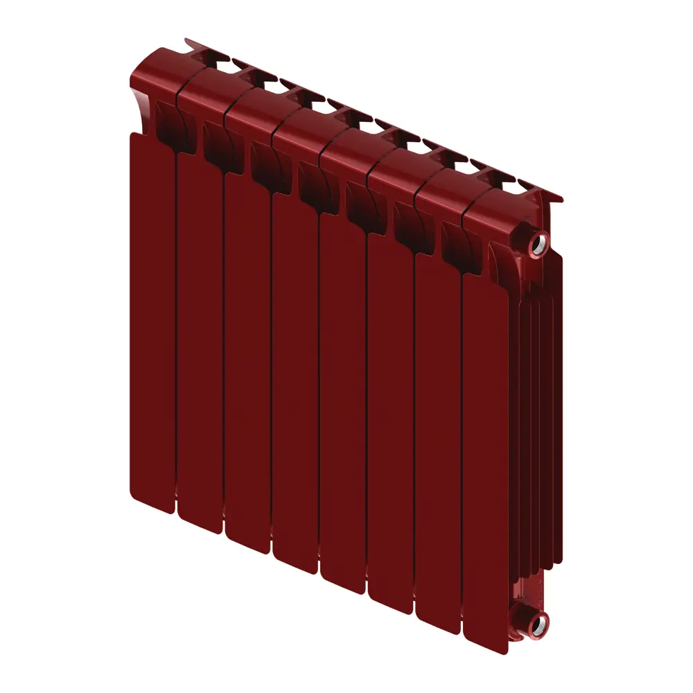Фото 2 Радиатор секционный Rifar Monolit M50008RAL3011 500/100 8 секций боковое подключение биметалл бордо Фото 2 Радиатор секционный Rifar Monolit M50008RAL3011 500/100 8 секций боковое подключение биметалл бордо