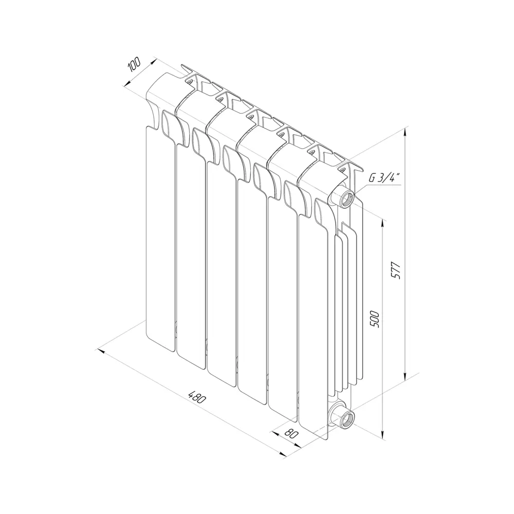 Фото 6 Радиатор секционный Rifar Monolit M50006RAL3011 500/100 6 секций боковое подключение биметалл бордо Фото 6 Радиатор секционный Rifar Monolit M50006RAL3011 500/100 6 секций боковое подключение биметалл бордо
