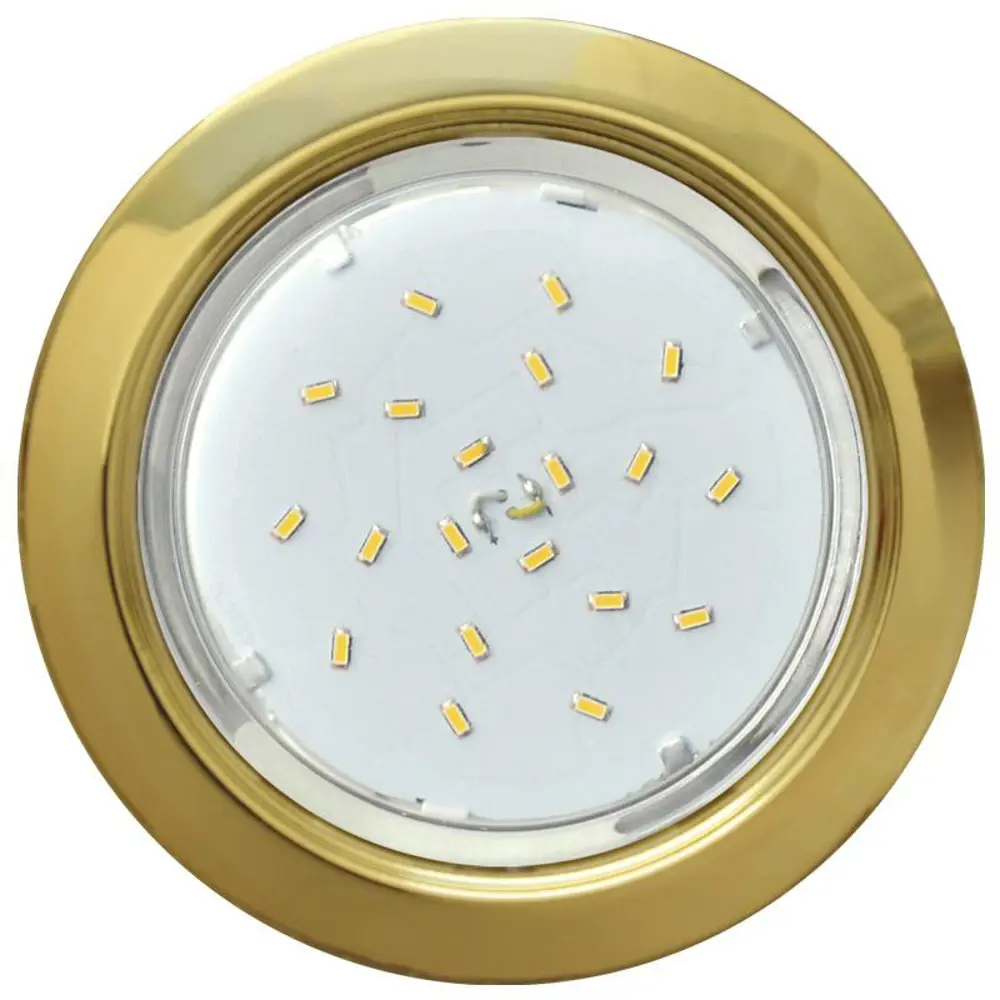 Фото Комплект точечных светильников встраиваемых Ecola H4 LD5300 под отверстие 90 мм GX53 цвет золото 2 шт