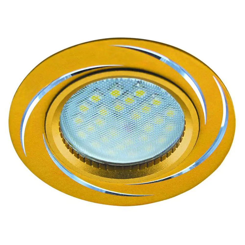 Фото Комплект точечных светильников встраиваемых Ecola Fg1607eff-6 под отверстие 60 мм GU5.3 цвет золото 6 шт Фото Комплект точечных светильников встраиваемых Ecola Fg1607eff-6 под отверстие 60 мм GU5.3 цвет золото 6 шт