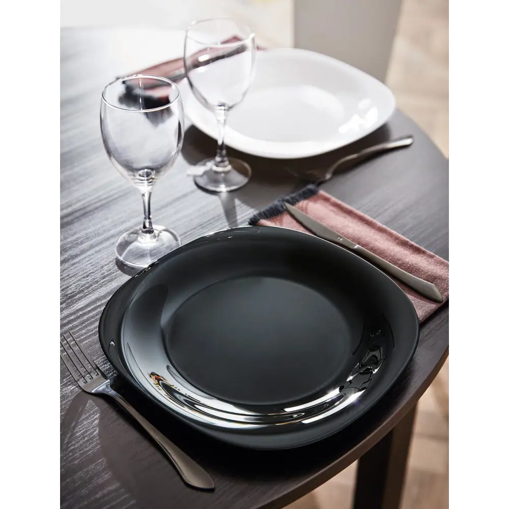 Фото 3 Тарелка обеденная Luminarc Carine Black Г9909, 26 см Фото 3 Тарелка обеденная Luminarc Carine Black Г9909, 26 см