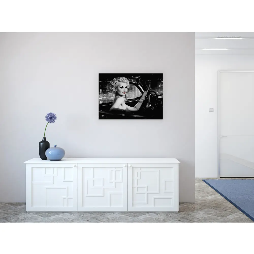 Фото 4 Декопанно Девушка за рулем 50x70 см МДФ