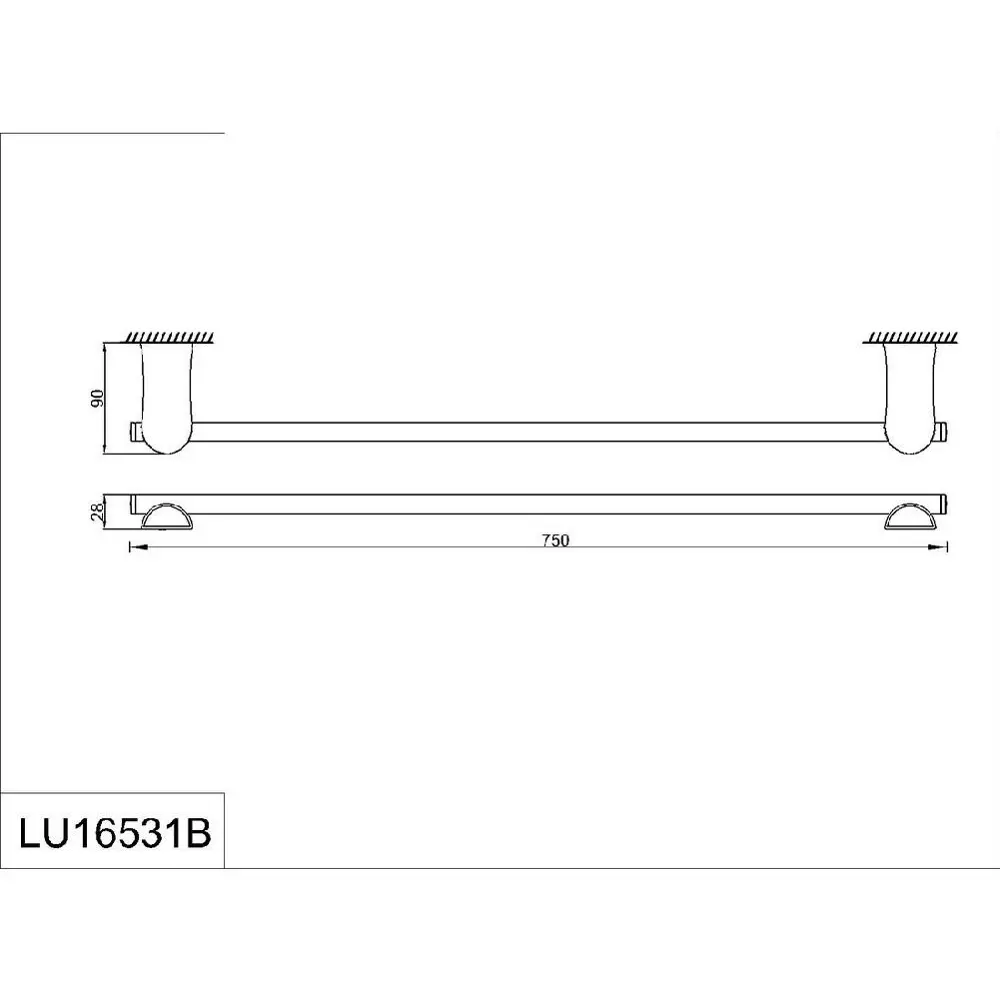 Фото 2 Полотенцедержатель для ванной комнаты Rush LU16531B Фото 2 Полотенцедержатель для ванной комнаты Rush LU16531B