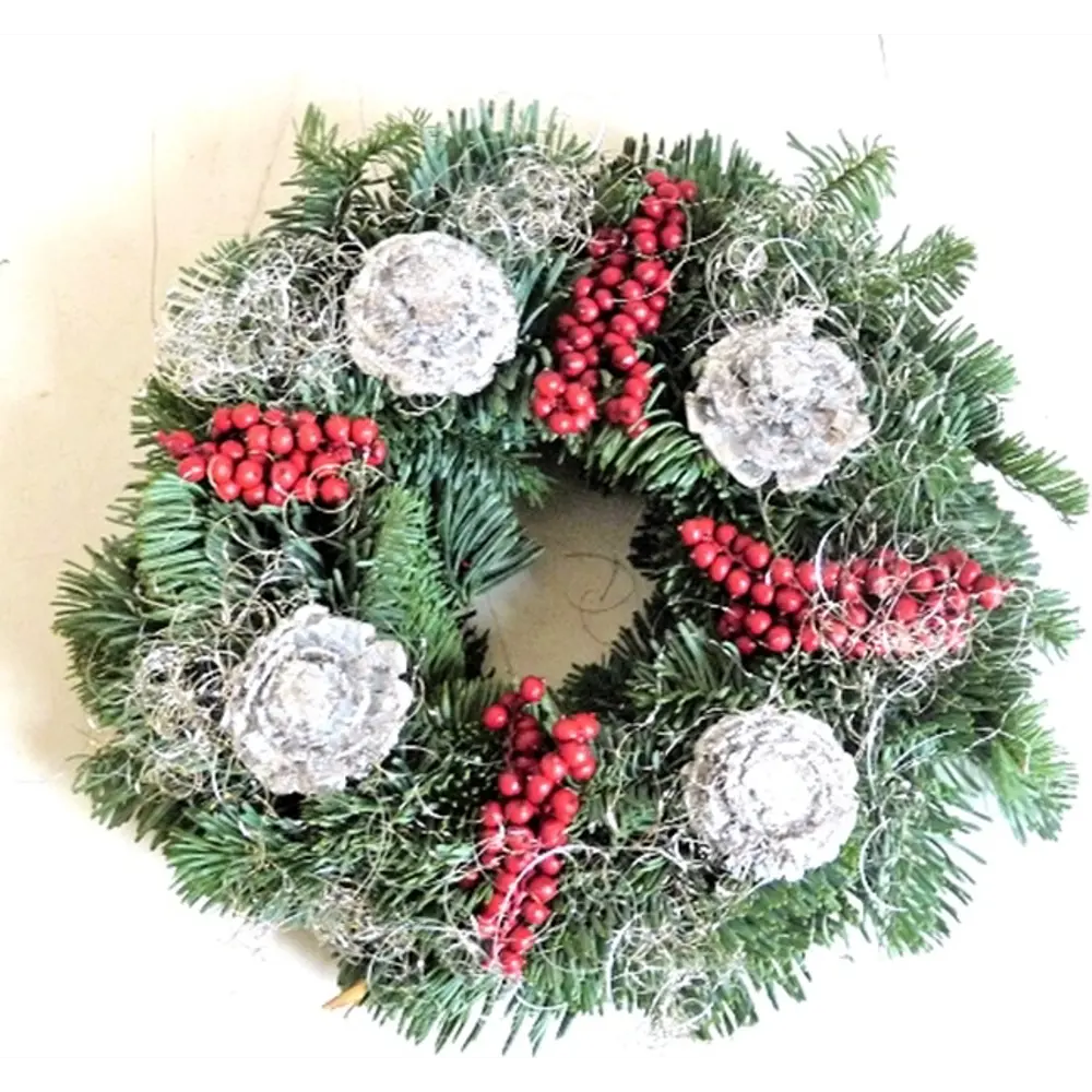 Фото Венок рождественский с декором Фото Венок рождественский с декором