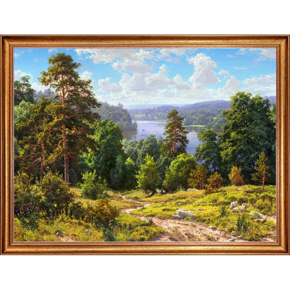 Фото Картина на холсте Русская коллекция Пейзаж БС-x57, 68x88 см
