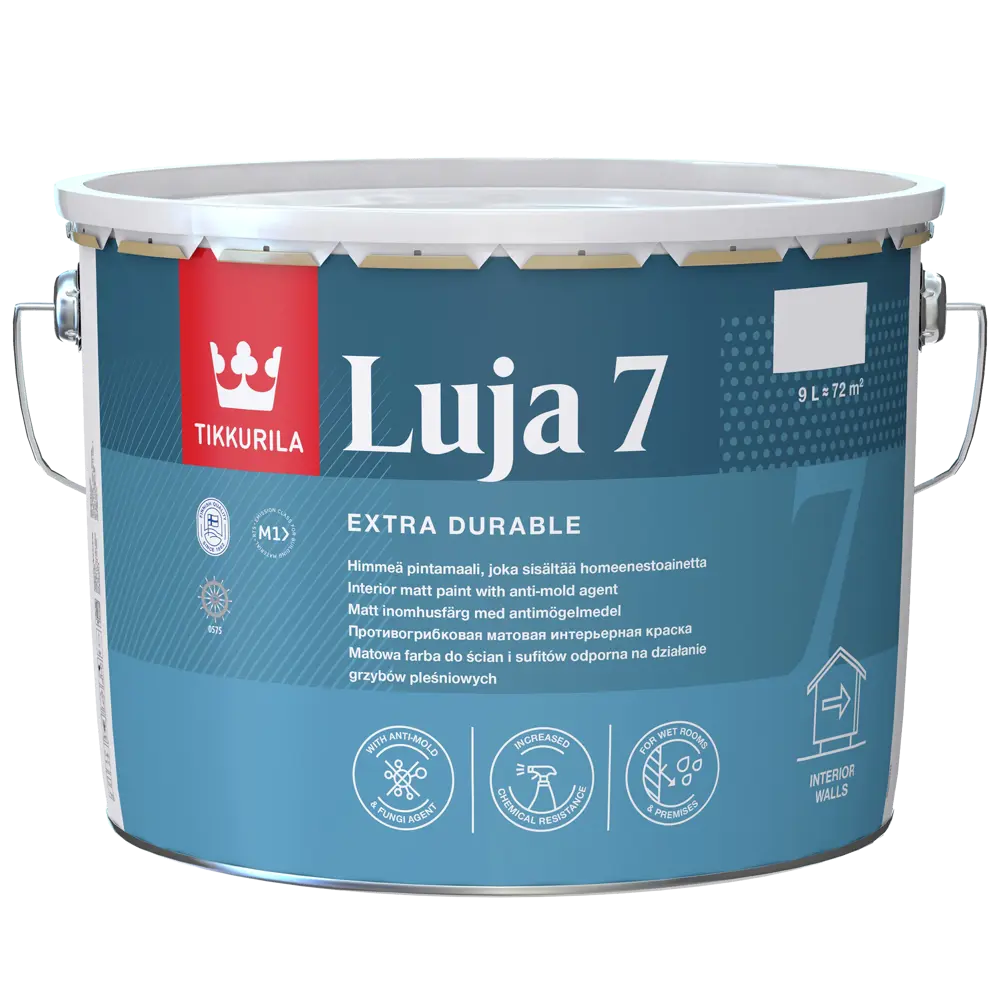 Фото Краска Tikkurila Экстра-стойкая Luja 7 C матовая 9 л Фото Краска Tikkurila Экстра-стойкая Luja 7 C матовая 9 л