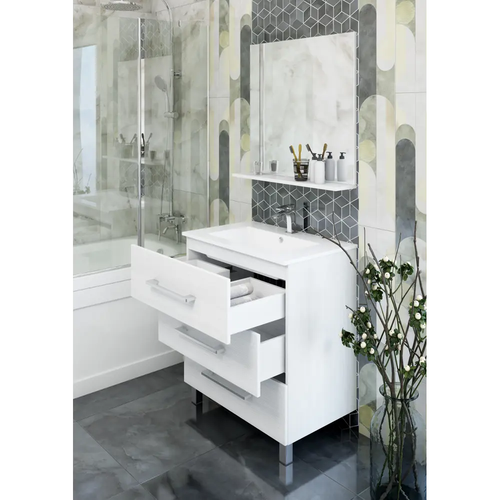 Фото 6 Тумба под раковину напольная Sanflor «Мадрид» 75x84 см цвет светлое дерево Фото 6 Тумба под раковину напольная Sanflor «Мадрид» 75x84 см цвет светлое дерево