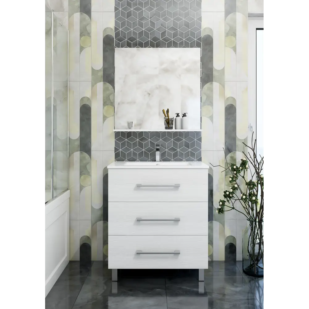 Фото 4 Тумба под раковину напольная Sanflor «Мадрид» 75x84 см цвет светлое дерево Фото 4 Тумба под раковину напольная Sanflor «Мадрид» 75x84 см цвет светлое дерево