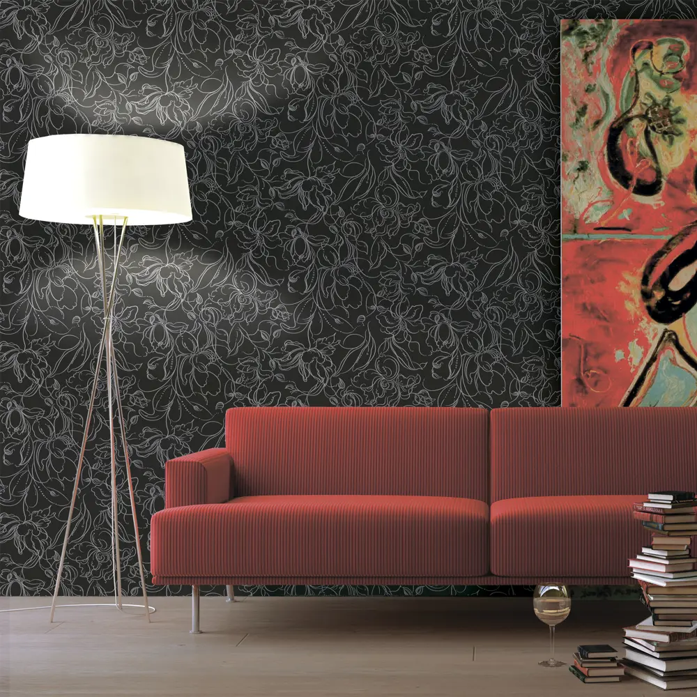 Фото 3 Обои флизелиновые Ovk Design Адель чёрные 1.06 м 10418-02 Фото 3 Обои флизелиновые Ovk Design Адель чёрные 1.06 м 10418-02