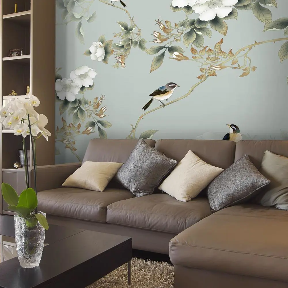 Фото Фотообои Urban Style Птицы в цветущем саду UST3089 300x270 см Фото Фотообои Urban Style Птицы в цветущем саду UST3089 300x270 см