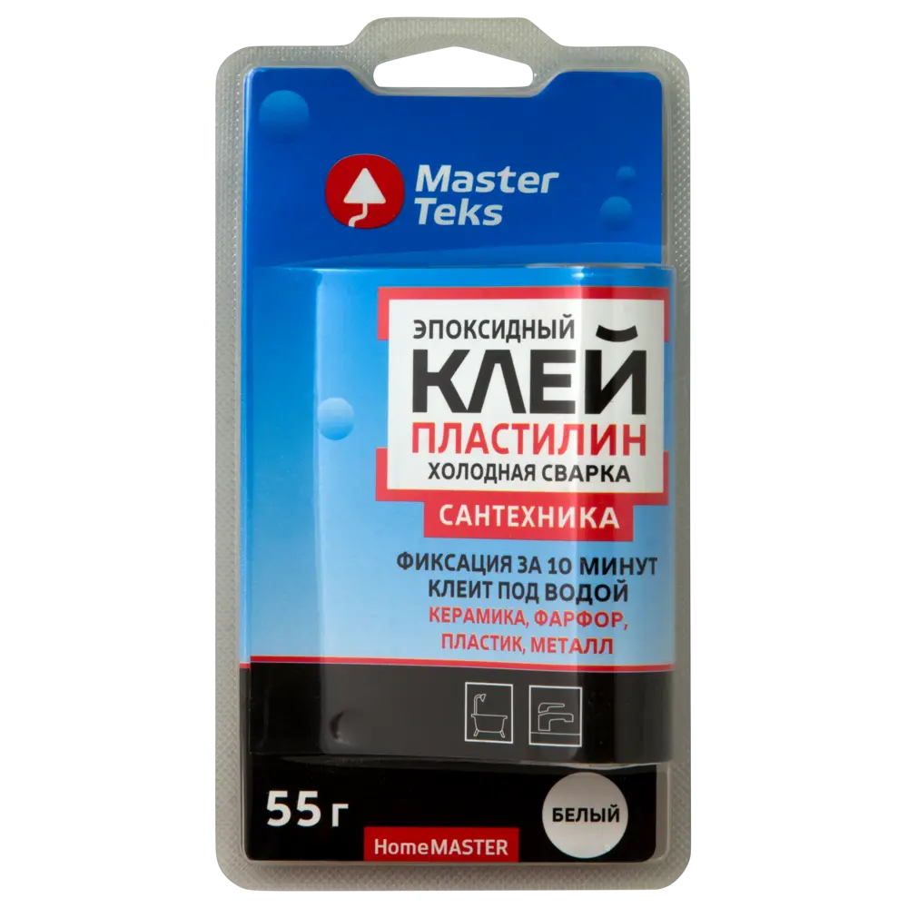 Фото Холодная сварка MasterTeks для сантехники белый 55 г Фото Холодная сварка MasterTeks для сантехники белый 55 г