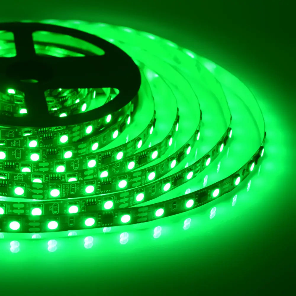 Фото 10 Светодиодная лента адресная SMD 5050 60 диод/14.4 Вт/м 12 В 10 мм IP20 5 м RGB чёрная подложка Фото 10 Светодиодная лента адресная SMD 5050 60 диод/14.4 Вт/м 12 В 10 мм IP20 5 м RGB чёрная подложка