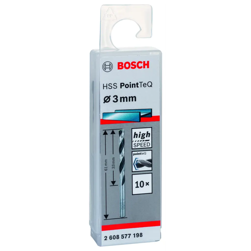 Фото Набор свёрл по металлу Bosch PointTeQ 3x61 мм, 10 шт. Фото Набор свёрл по металлу Bosch PointTeQ 3x61 мм, 10 шт.