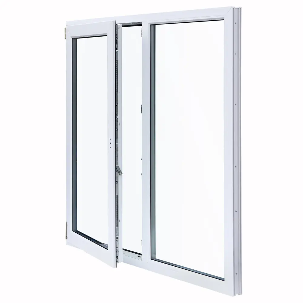 Фото 3 Окно пластиковое ПВХ Deceuninck двустворчатое 1410x1450мм (ВxШ) двуxкамерный стеклопакет белый/белый