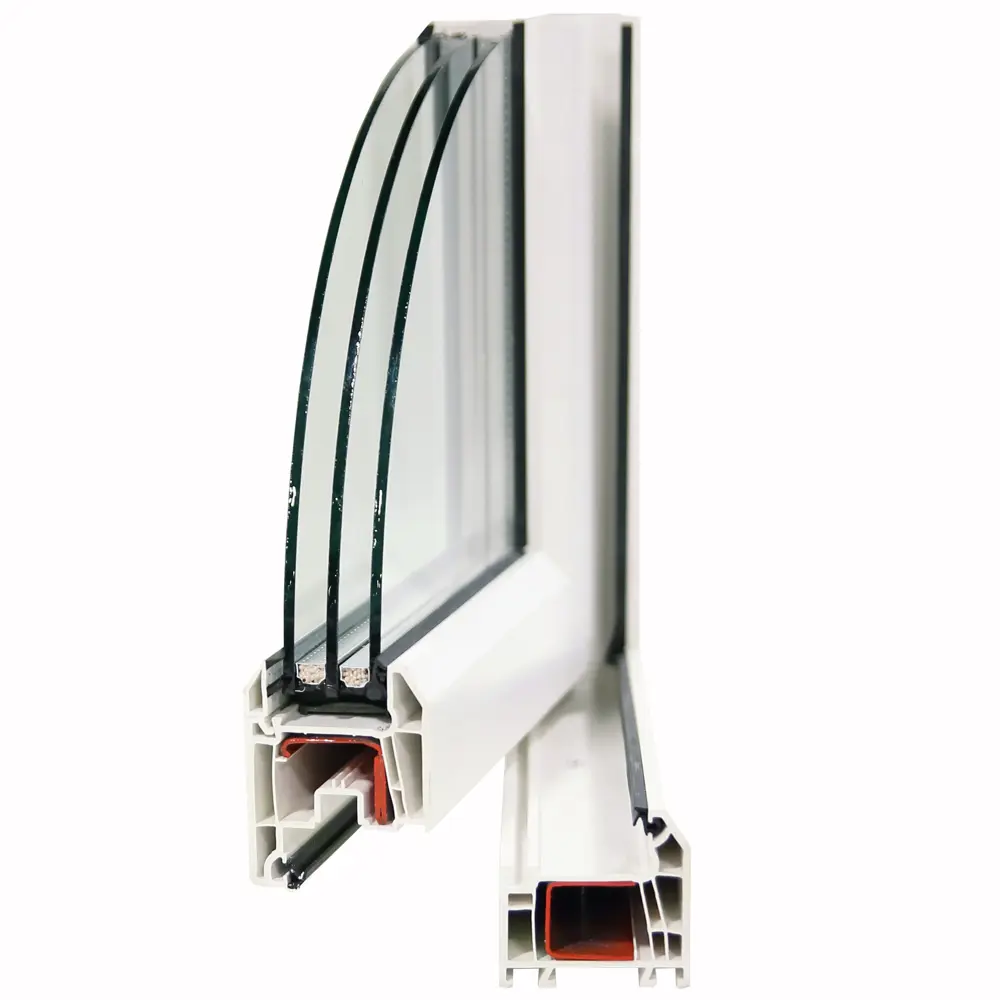 Фото 6 Окно пластиковое ПВХ Deceuninck двустворчатое 1410x1450мм (ВxШ) двуxкамерный стеклопакет белый/белый