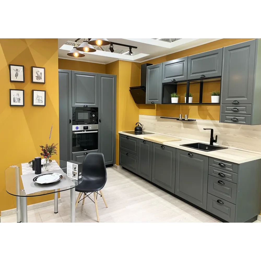 Фото 9 Фасад для кухонного шкафа Мегион 33.1x102.1 см Delinia ID МДФ цвет тёмно-серый