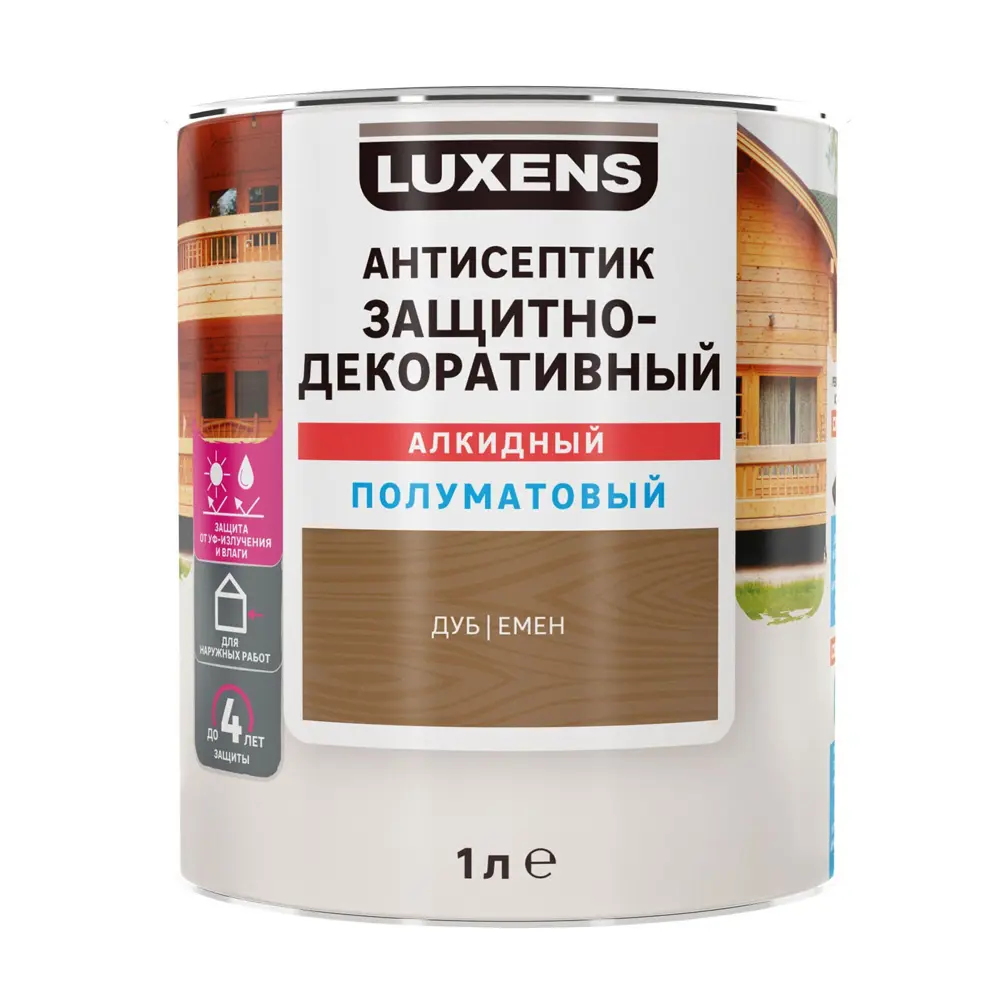 Фото Антисептик Luxens полуматовый дуб 1 л Фото Антисептик Luxens полуматовый дуб 1 л