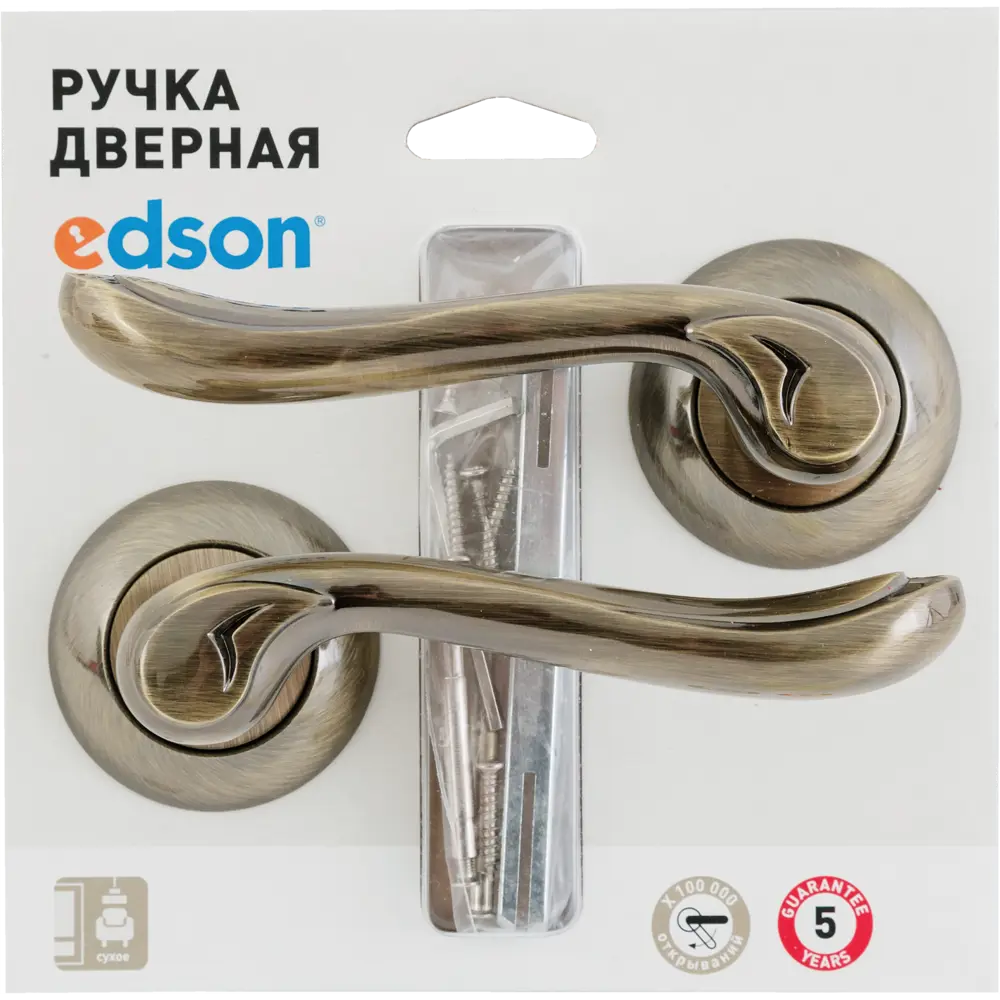 Фото 4 Дверные ручки Edson 24-10 без запирания, цвет бронза Фото 4 Дверные ручки Edson 24-10 без запирания, цвет бронза