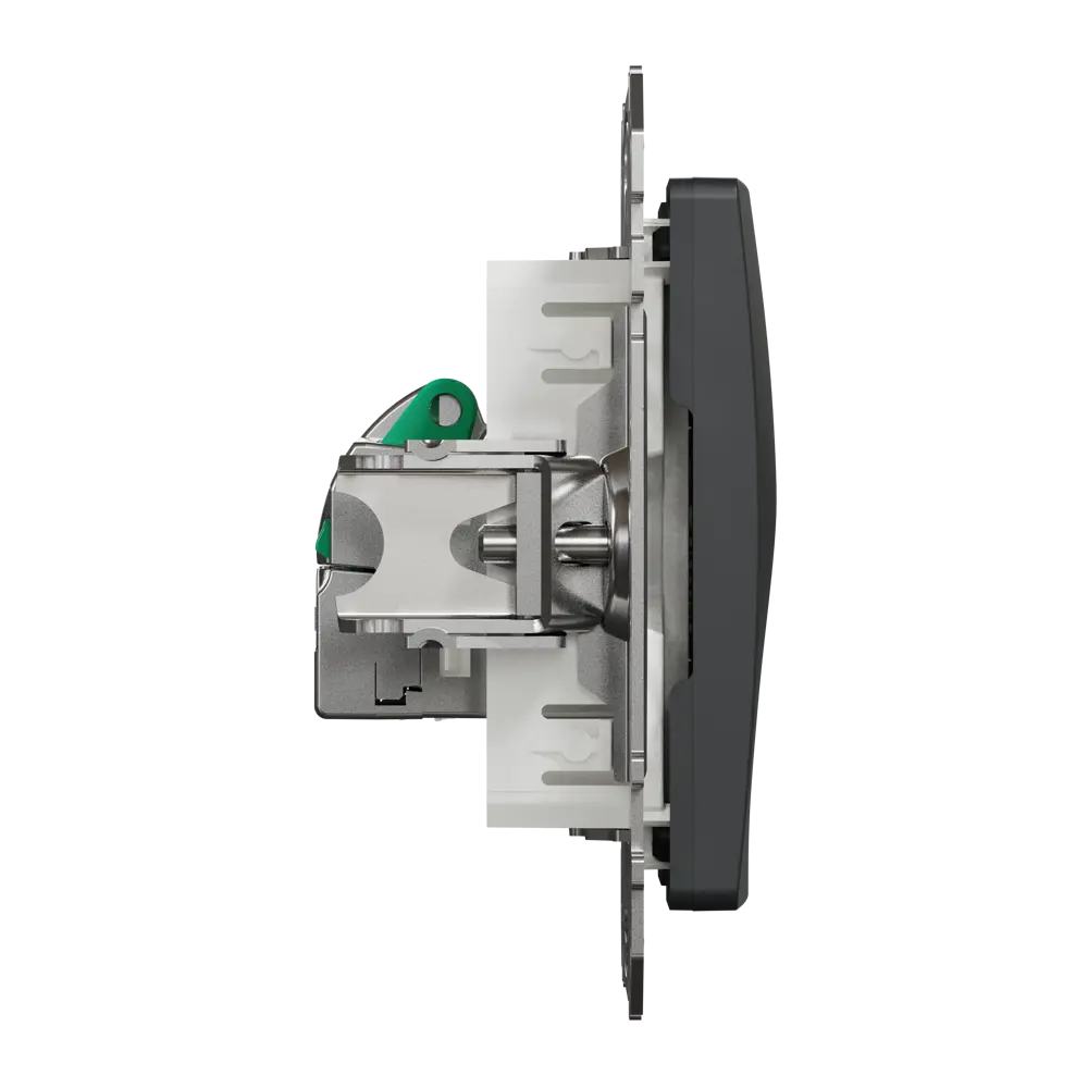 Фото 4 Розетка для компьютера встраиваемая Systeme Electric Sedna Design RJ45 cat 5E, цвет антрацит Фото 4 Розетка для компьютера встраиваемая Systeme Electric Sedna Design RJ45 cat 5E, цвет антрацит