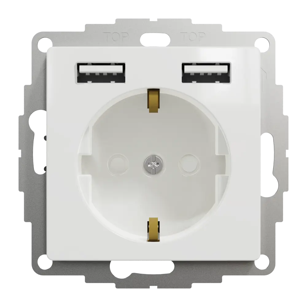 Фото Розетка встраиваемая Systeme Electric Sedna Design с заземлением разъем USB, цвет белый Фото Розетка встраиваемая Systeme Electric Sedna Design с заземлением разъем USB, цвет белый