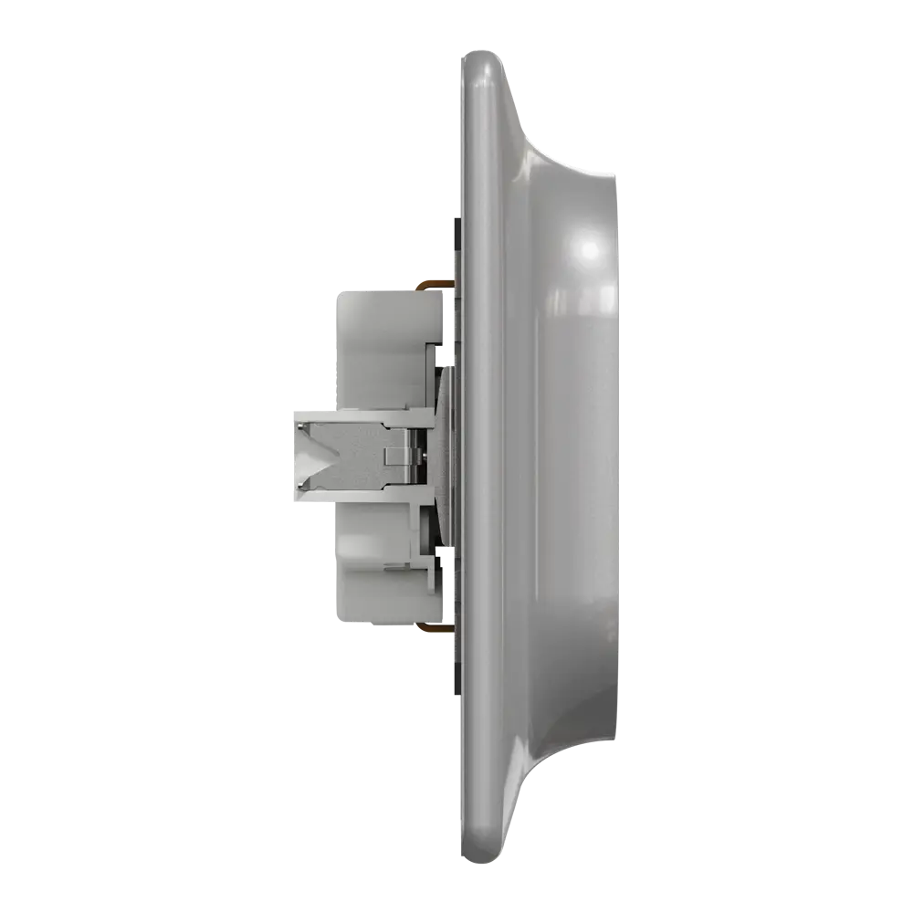 Фото 3 Двойная розетка встраиваемая Systeme Electric Sedna Design с заземлением, цвет алюминий Фото 3 Двойная розетка встраиваемая Systeme Electric Sedna Design с заземлением, цвет алюминий