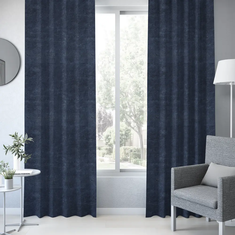 Фото 6 Штора на ленте Inspire Rey 160x260 см цвет тёмно-синий Фото 6 Штора на ленте Inspire Rey 160x260 см цвет тёмно-синий