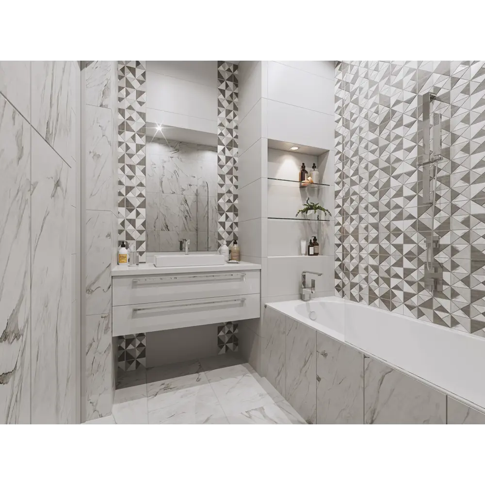 Фото 6 Плитка напольная Belani Marble 41.8x41.8 см 1.4 м² цвет белый