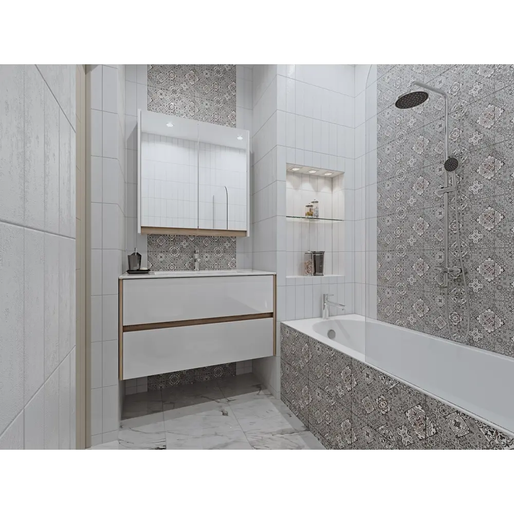 Фото 5 Плитка напольная Belani Marble 41.8x41.8 см 1.4 м² цвет белый