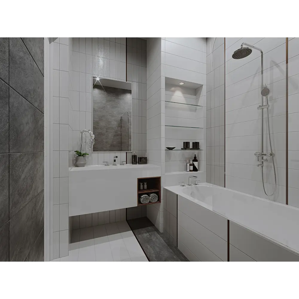 Фото 4 Керамогранит Belani Tone 59.7x14.8 см 1.325 м² цвет белый матовый Фото 4 Керамогранит Belani Tone 59.7x14.8 см 1.325 м² цвет белый матовый