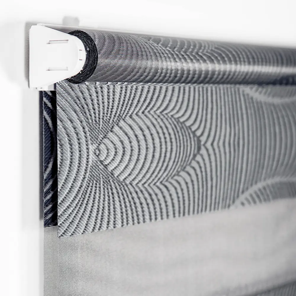 Фото 2 Штора рулонная день-ночь Miamoza Sound Wave 70x160 см, цвет серый