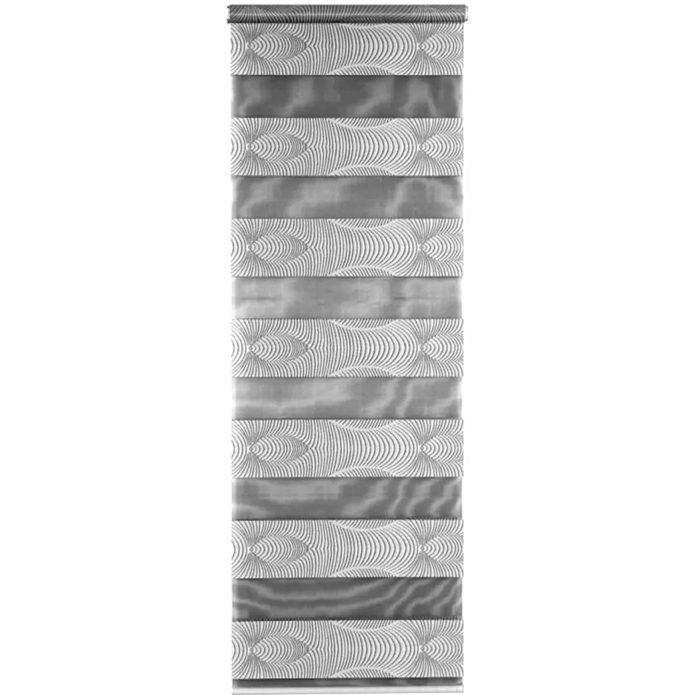 Фото Штора рулонная день-ночь Miamoza Sound Wave 70x160 см, цвет серый