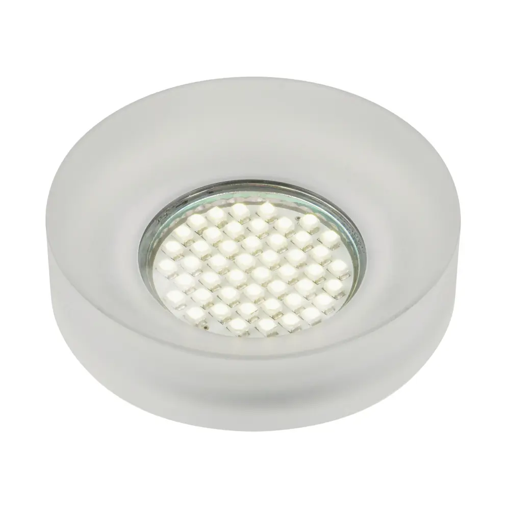 Фото Светильник точечный встраиваемый DLS-N101 с LED-подсветкой под отверстие 65 мм, 1.7 м², цвет прозрачный