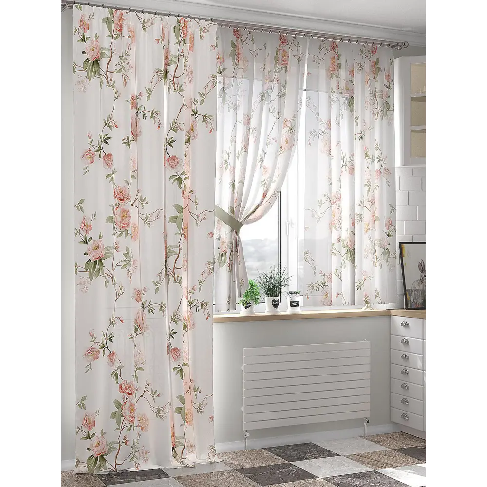 Фото Комплект штор Comfy Way Минвиос Роумирс белый Фото Комплект штор Comfy Way Минвиос Роумирс белый