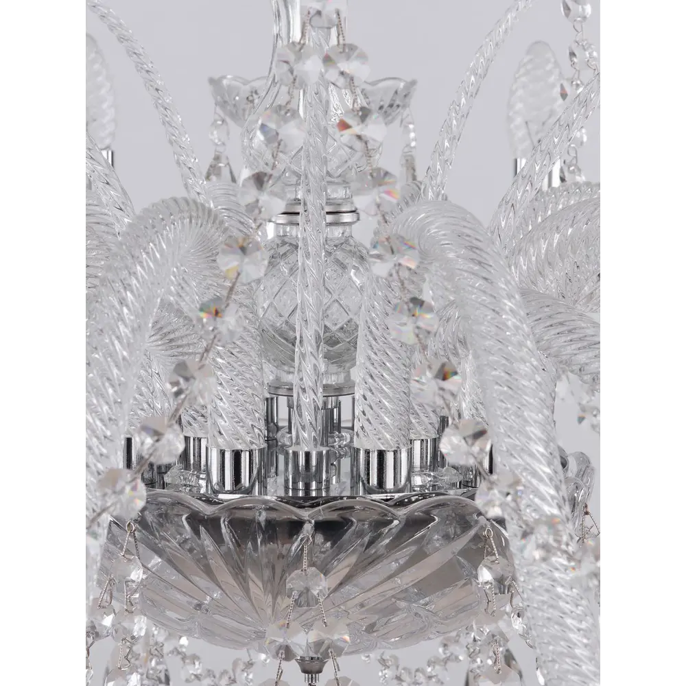 Фото 3 Люстра потолочная хрустальная Bohemia Ivele Crystal 105.10+5.300.Ni E14 15 ламп 30 м² Фото 3 Люстра потолочная хрустальная Bohemia Ivele Crystal 105.10+5.300.Ni E14 15 ламп 30 м²
