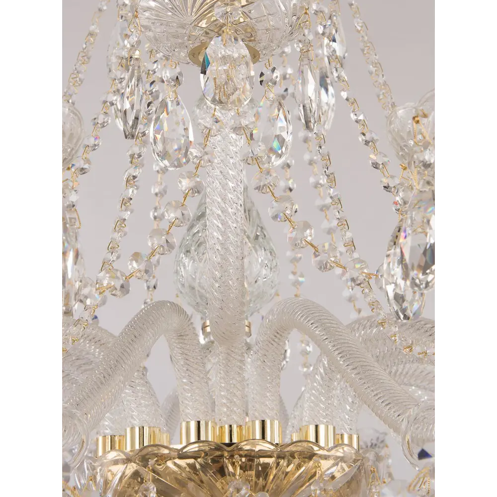 Фото 4 Люстра потолочная хрустальная Bohemia Ivele Crystal 107.12+6.360.G E14 18 ламп 36 м² Фото 4 Люстра потолочная хрустальная Bohemia Ivele Crystal 107.12+6.360.G E14 18 ламп 36 м²