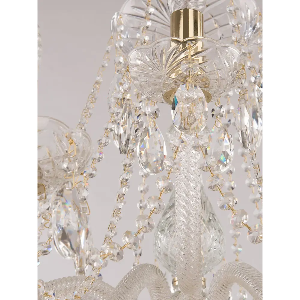 Фото 5 Люстра потолочная хрустальная Bohemia Ivele Crystal 107.12+6.360.G E14 18 ламп 36 м² Фото 5 Люстра потолочная хрустальная Bohemia Ivele Crystal 107.12+6.360.G E14 18 ламп 36 м²
