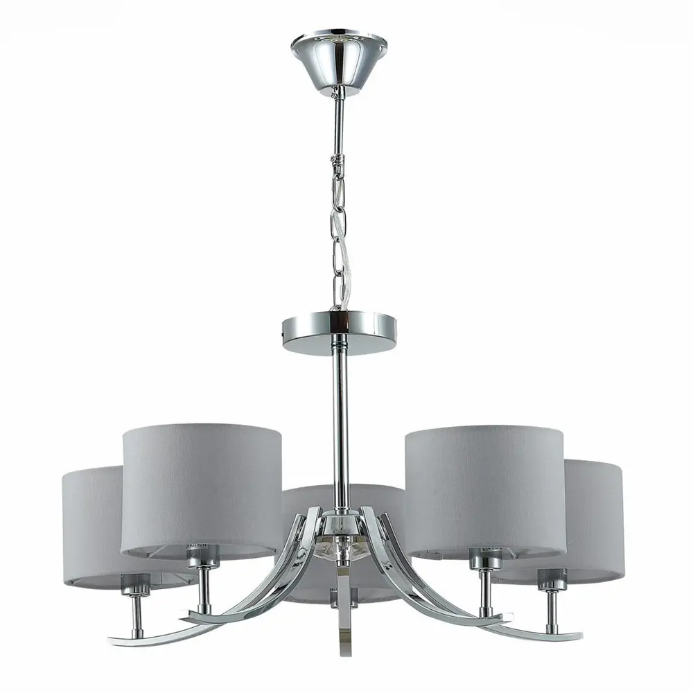 Фото 2 Люстра потолочная EVOLUCE SLE105303-05 LINDA 5 ламп 10 м² цвет хром Фото 2 Люстра потолочная EVOLUCE SLE105303-05 LINDA 5 ламп 10 м² цвет хром