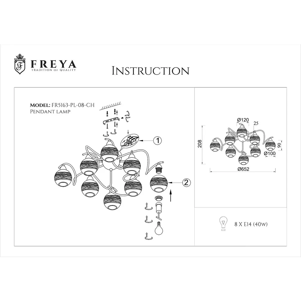 Фото 4 Потолочный светильник Freya Orin FR5163-PL-08-CH E14 8 ламп 21 м² Фото 4 Потолочный светильник Freya Orin FR5163-PL-08-CH E14 8 ламп 21 м²